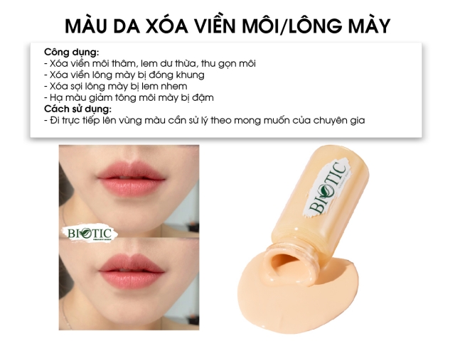 MÀU DA XÓA VIỀN MÔI/ LÔNG MÀY 2023